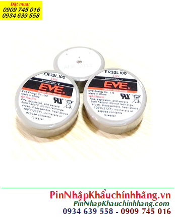 Pin ER32L100 _Pin EVE ER32L100; Pin nuôi nguồn EVE ER32L100 lithium 3.6v 1/6D 1700mAh chính hãng